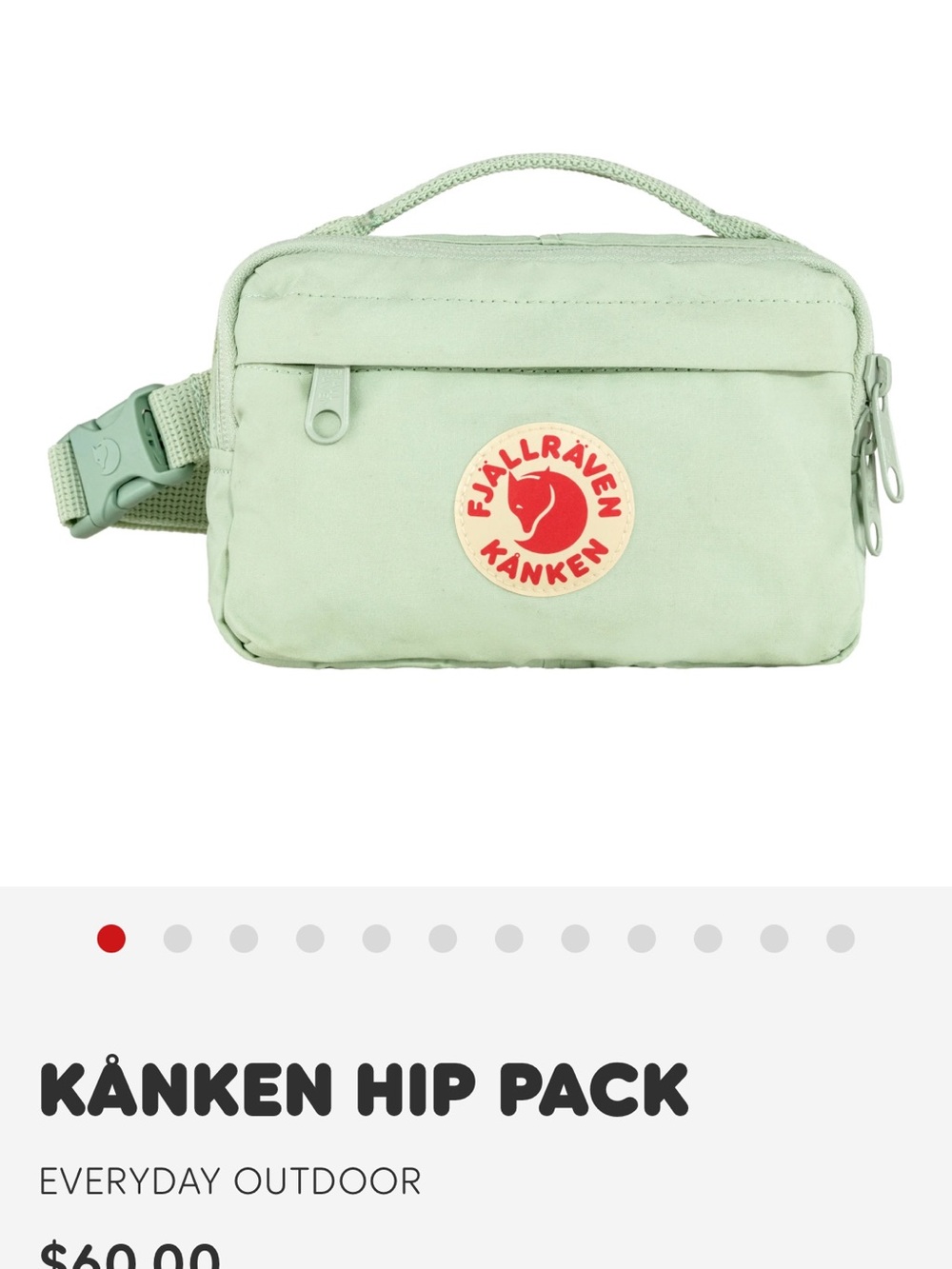 Kånken Hip Pack in Light Green